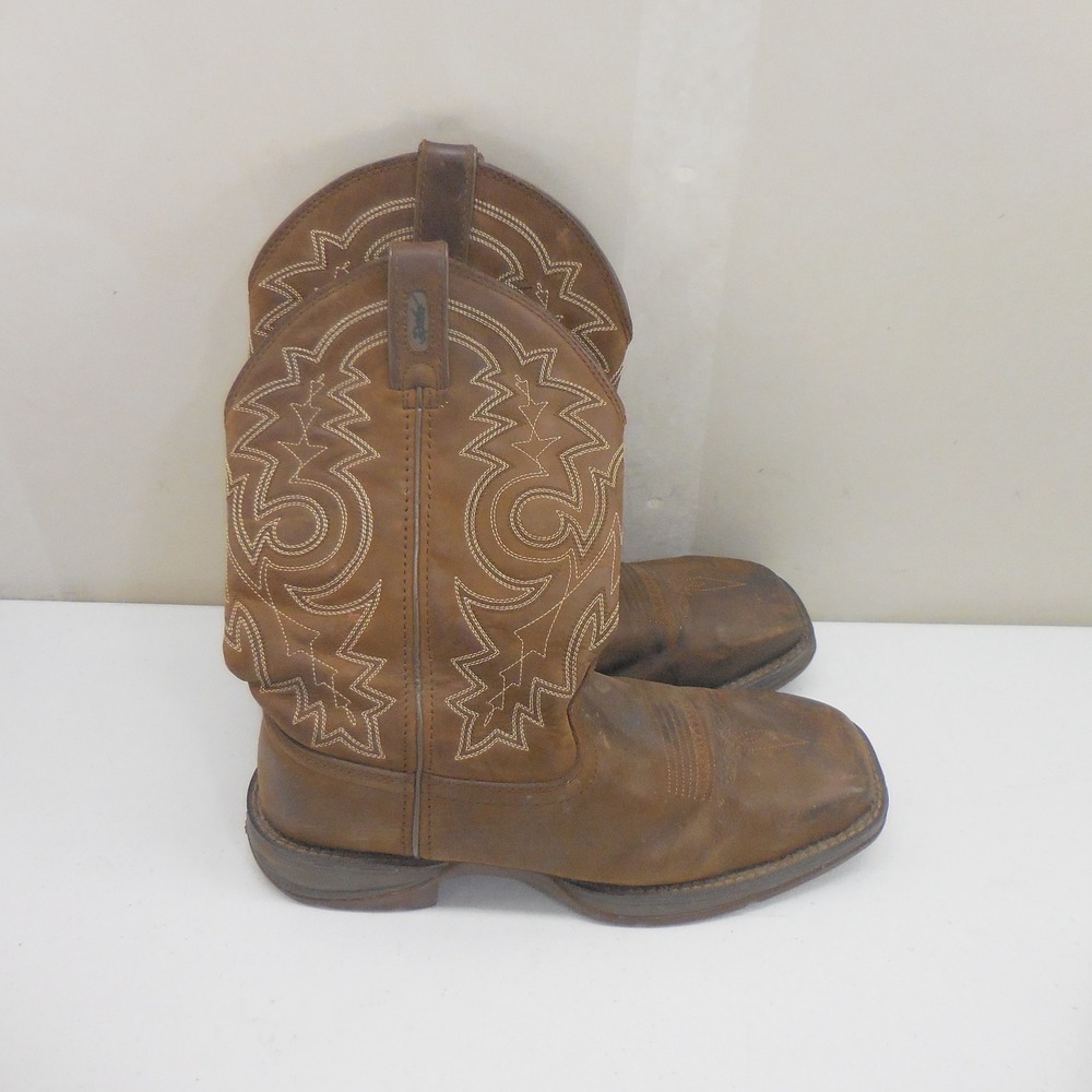 Durango Rebel Mens 10EE Brown Leather Square Toe Western Work Boots DB4343